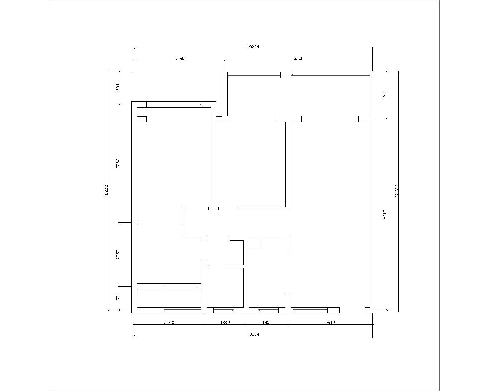 安厦·颐景园 3室2厅1卫 户型图